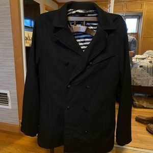 Volcom canvas pea coat, large